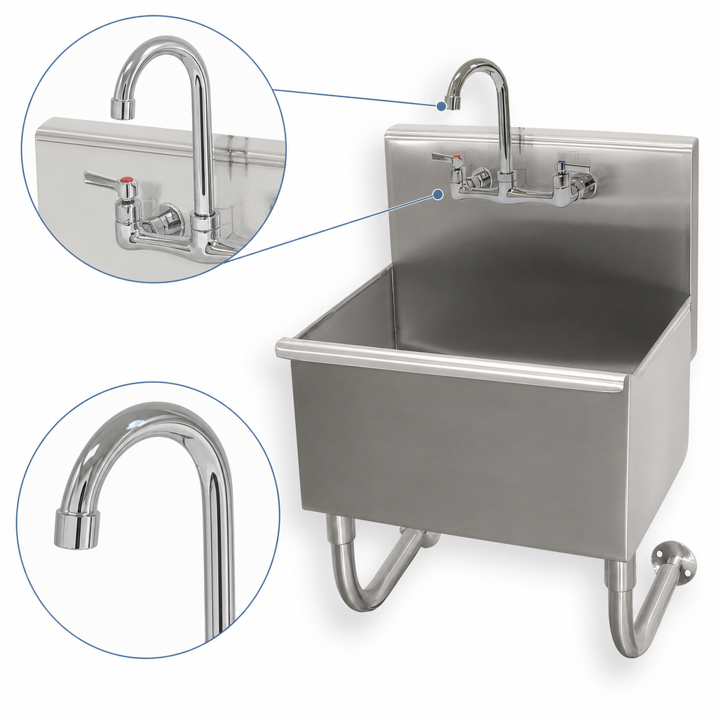 Included Gooseneck Faucet