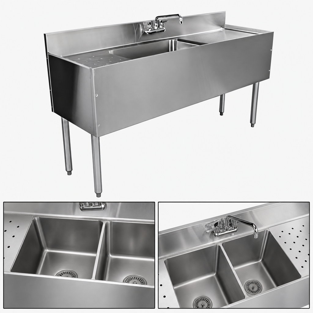 Two Fabricated Sink Compartments