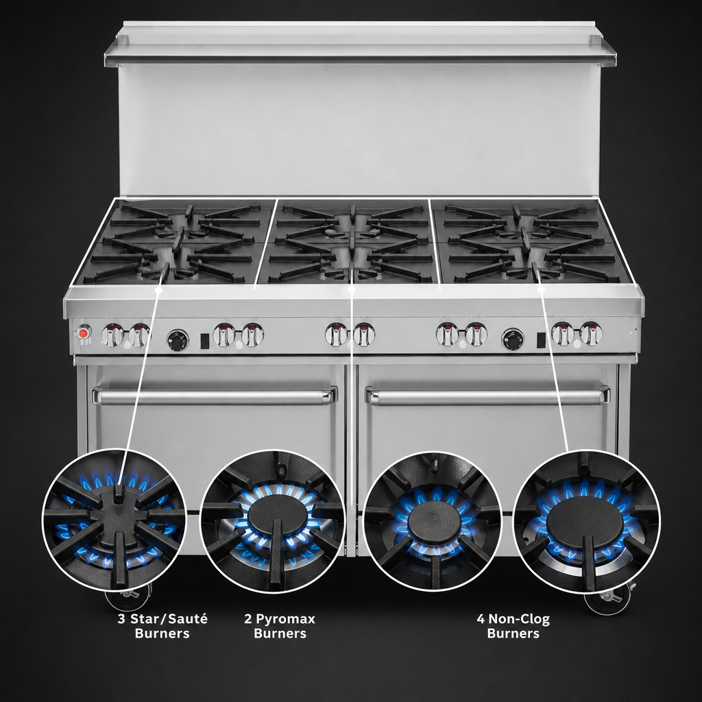 Nine-Burner Cooktop
