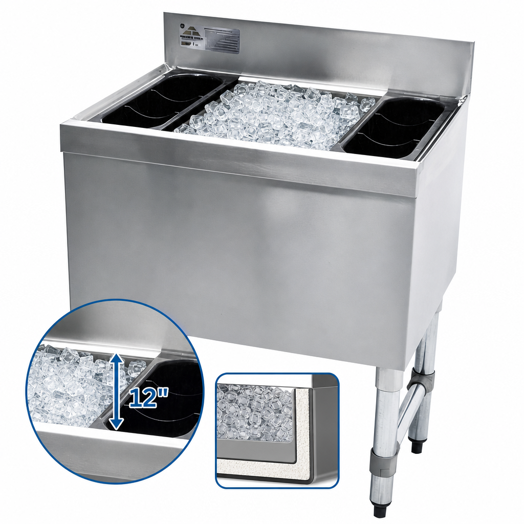 12-Inch Deep Insulated Ice Bin