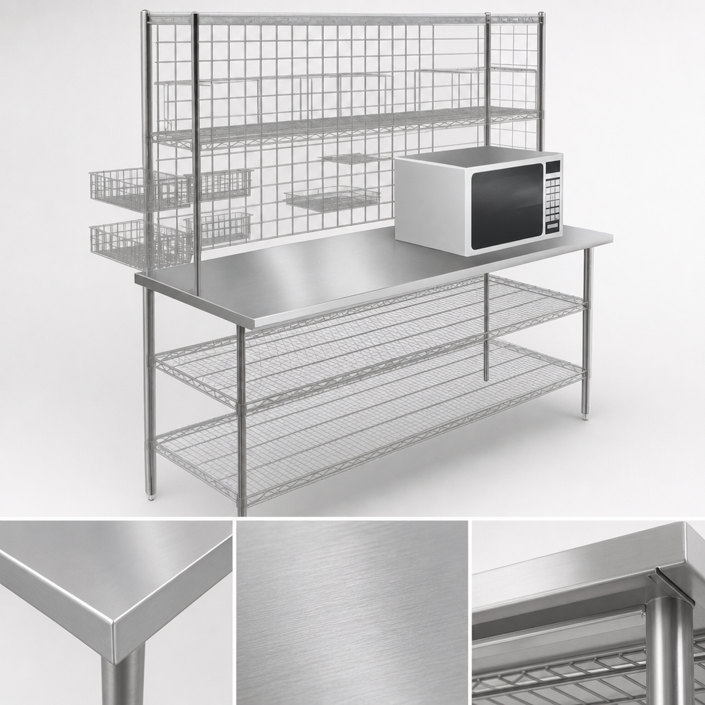 16-Gauge Type 304 Stainless Steel Top