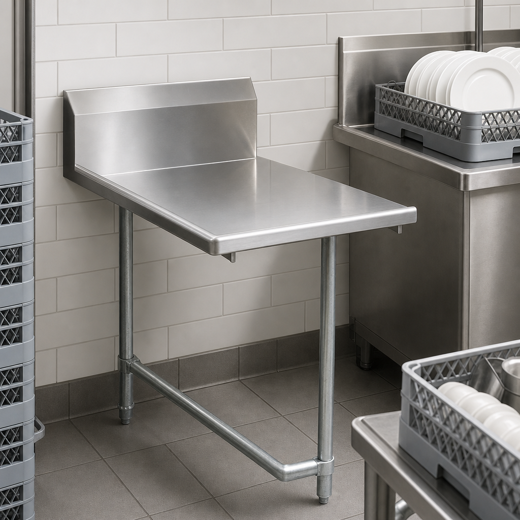 Straight Clean Dish Table