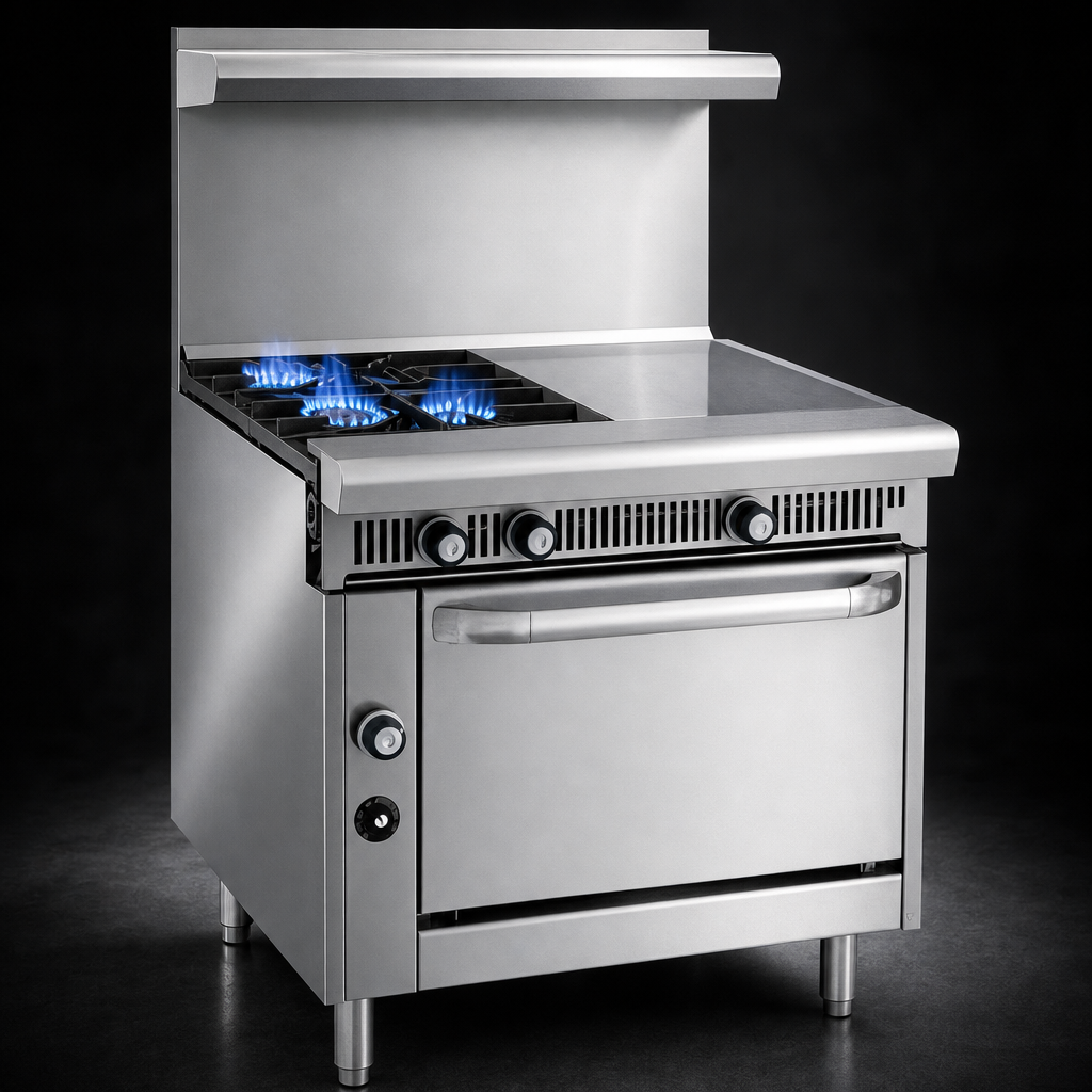 Three Open Burners
