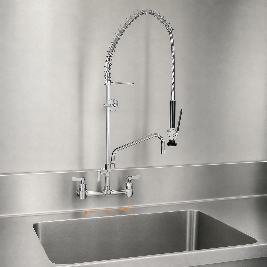 8-Inch Center Backsplash Mount