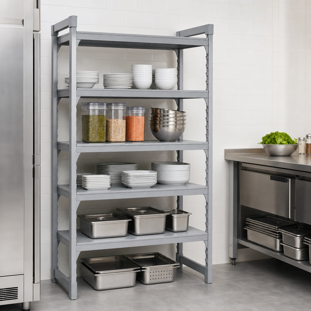 Five Solid Shelf Plates