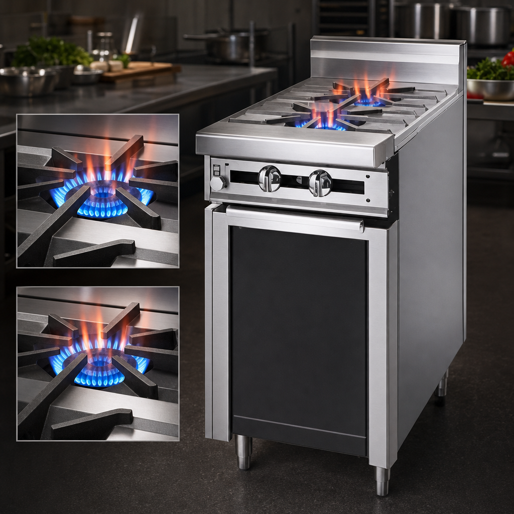 Two 35,000 BTU Open Burners