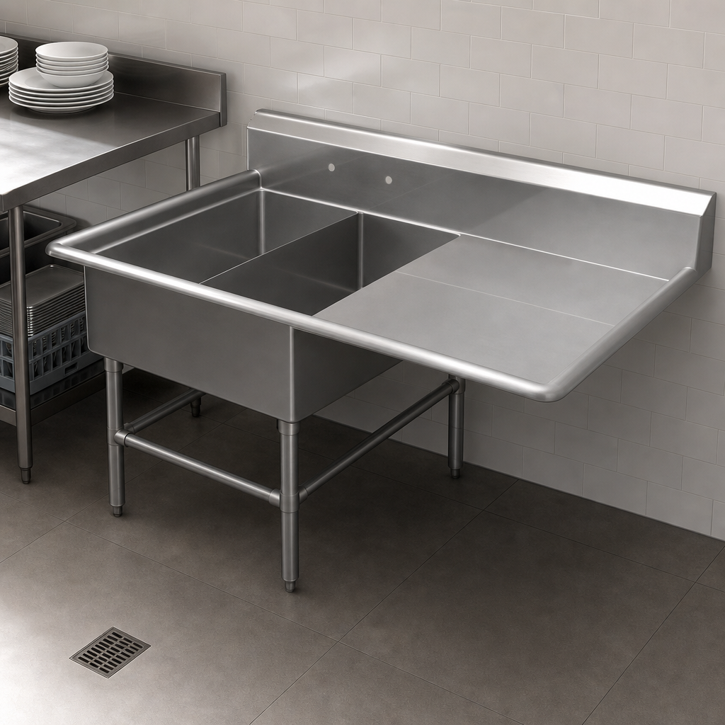 Two-Compartment Platter Sink