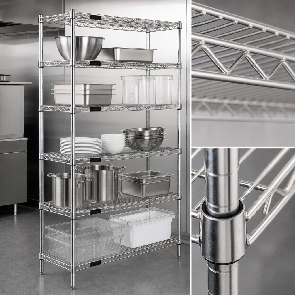 Patented QuadTruss Wire Shelves