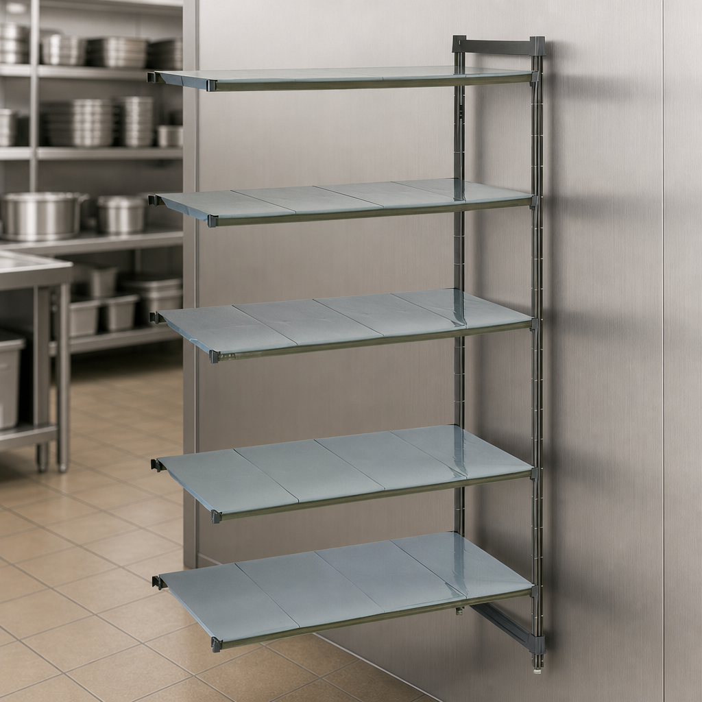 Five Solid Shelf Plates