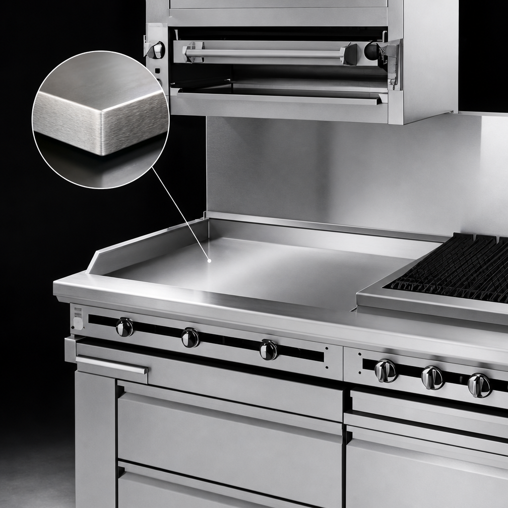 Thick Polished Steel Griddle Plate