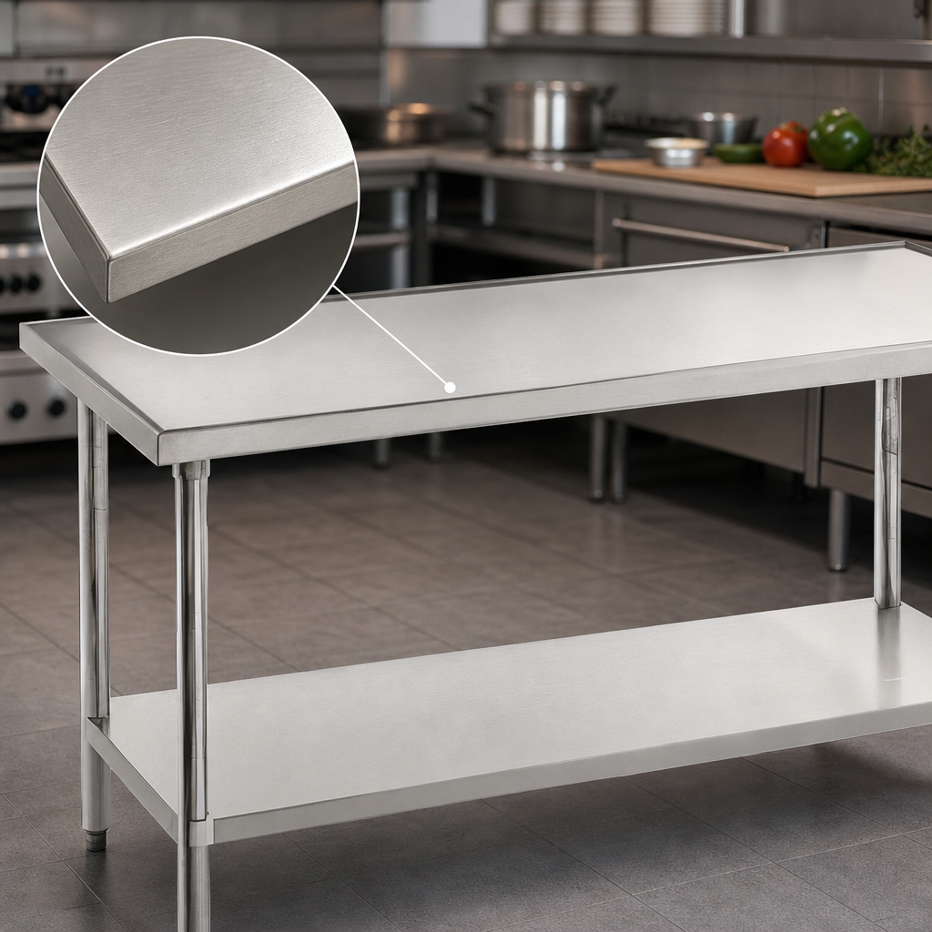 14-Gauge 304 Stainless Steel Top