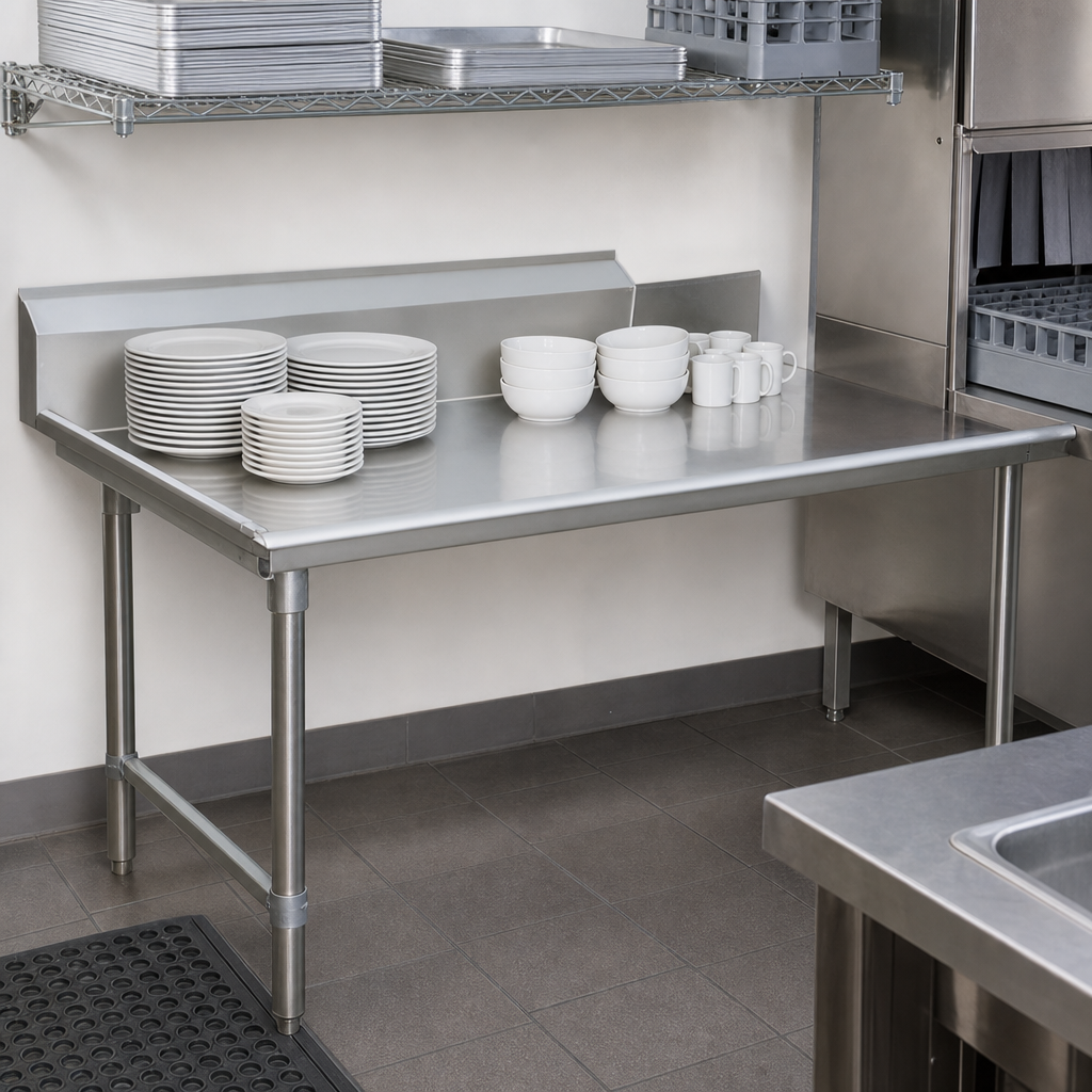 Clean Dish Staging Area
