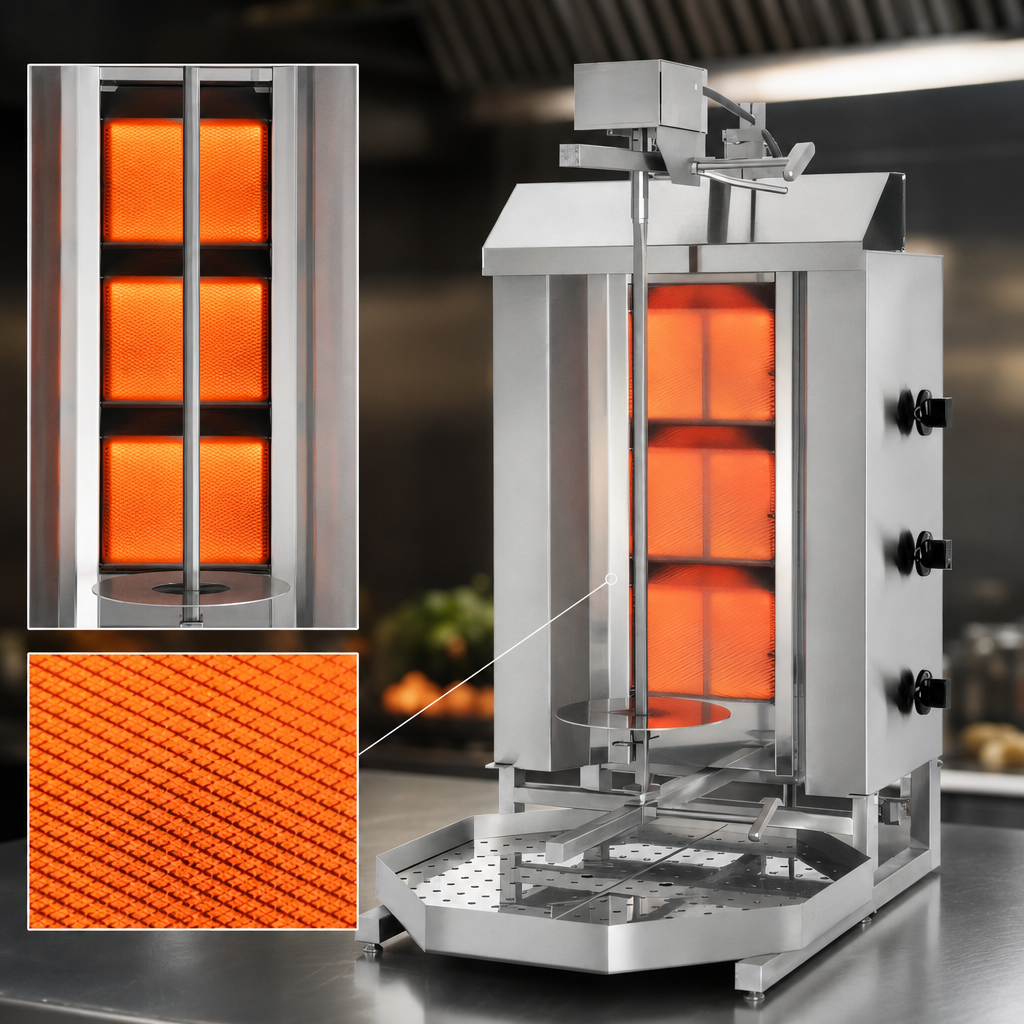 Three Infrared Burners