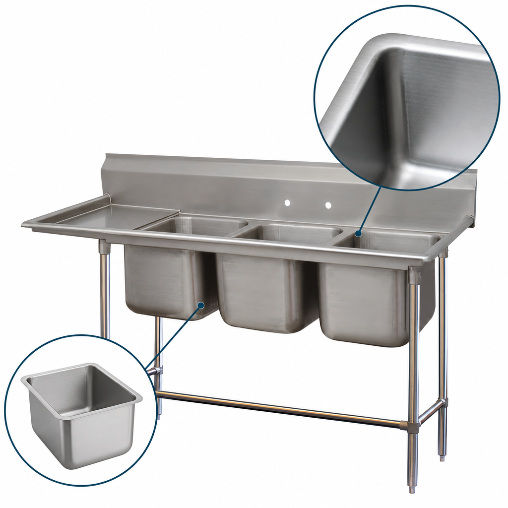 Deep-Drawn Sink Bowls