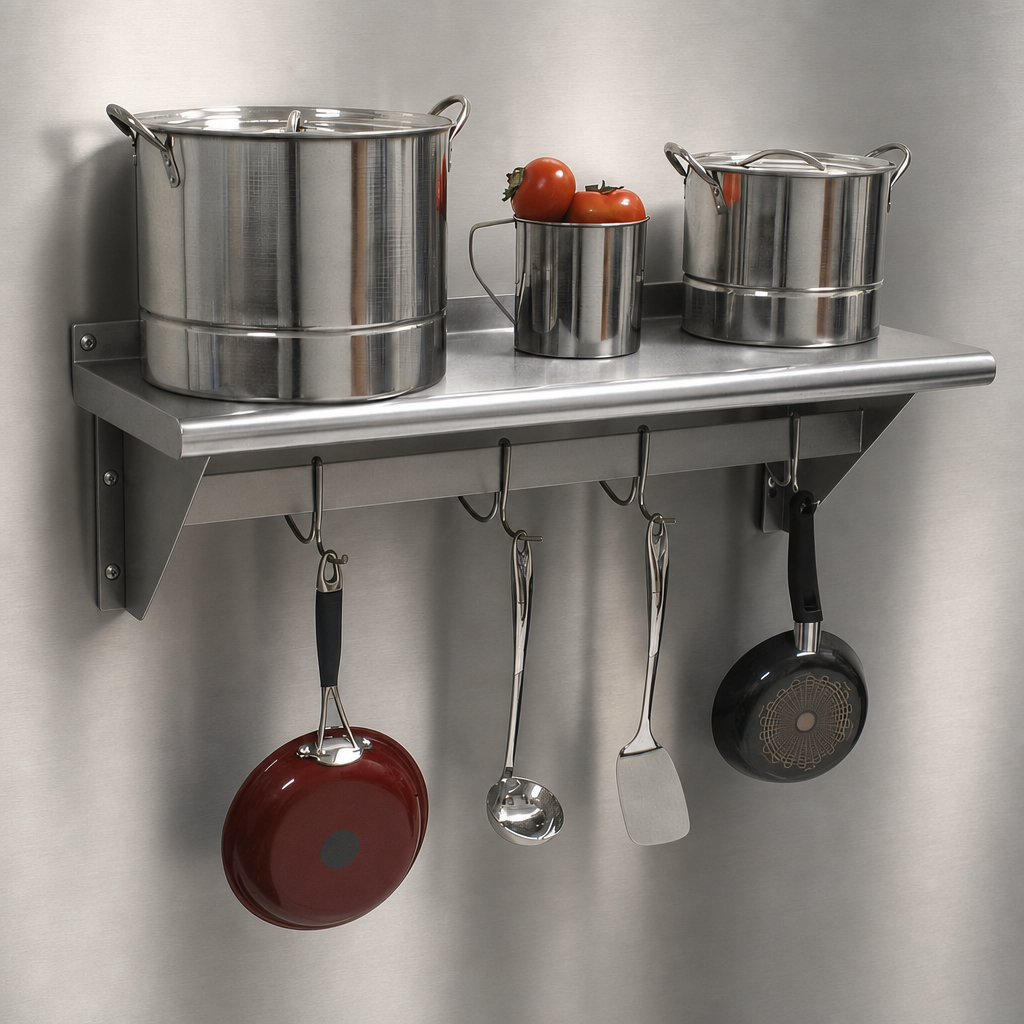 Dual-Purpose Shelf and Pot Rack