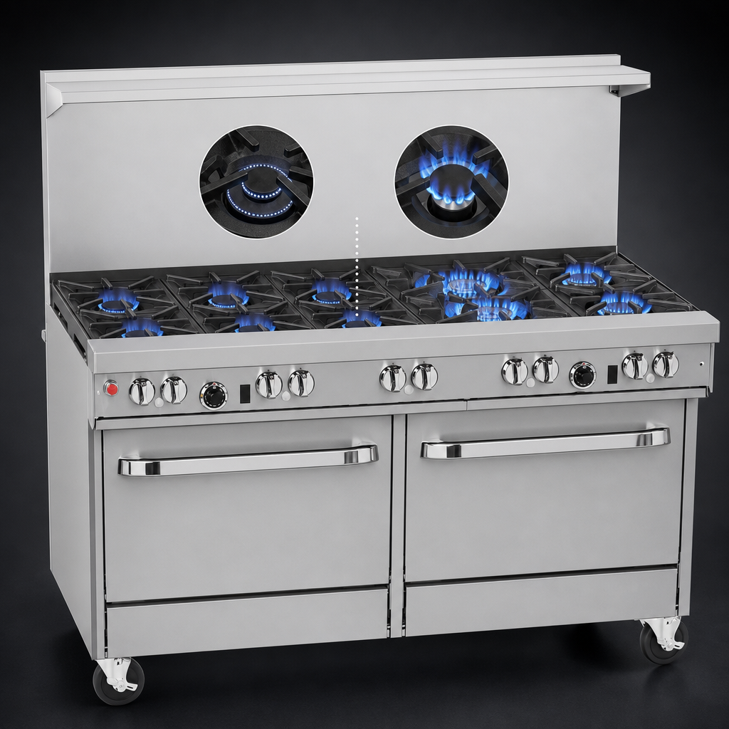 Eight Open Burners
