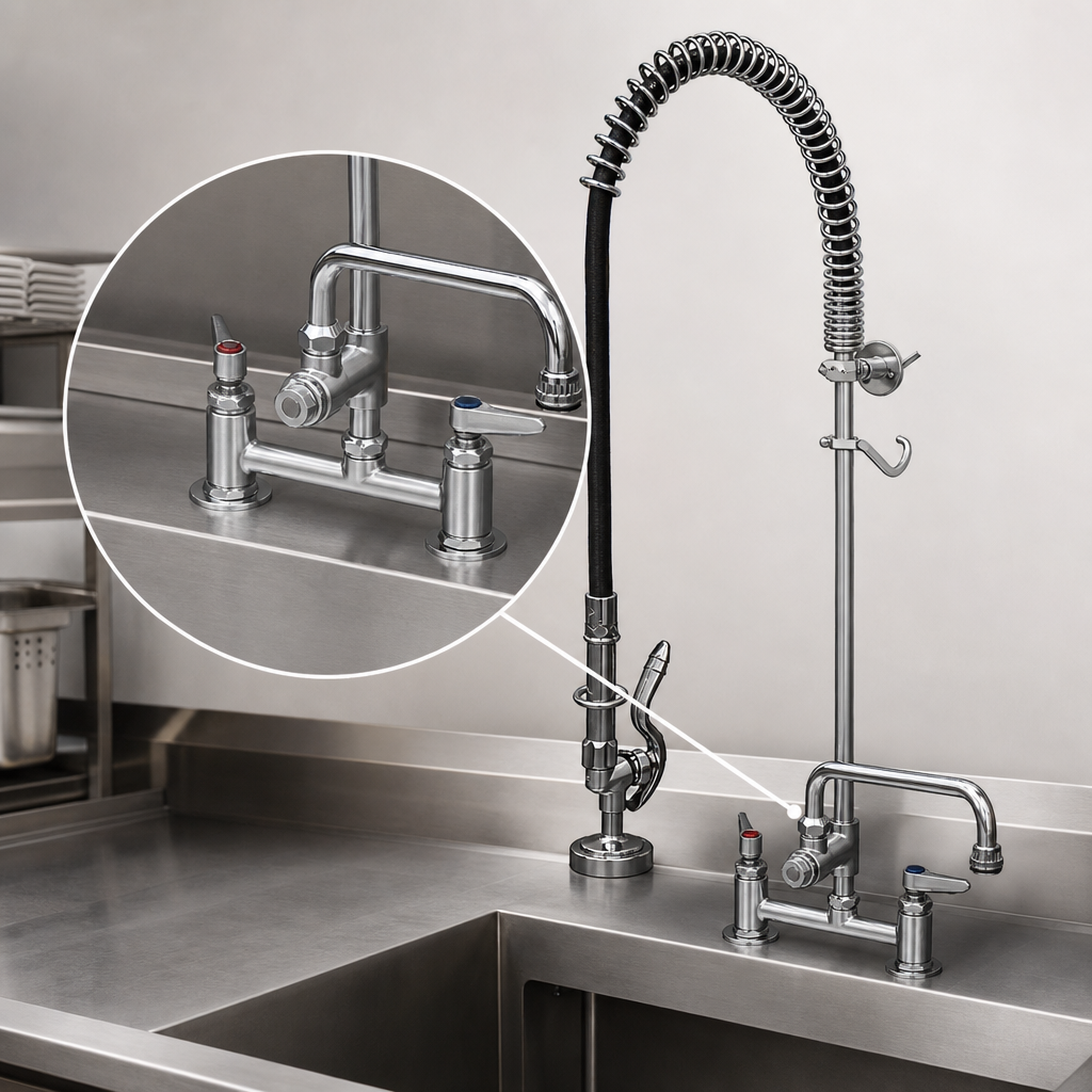 Deck-Mount Mixing Faucet