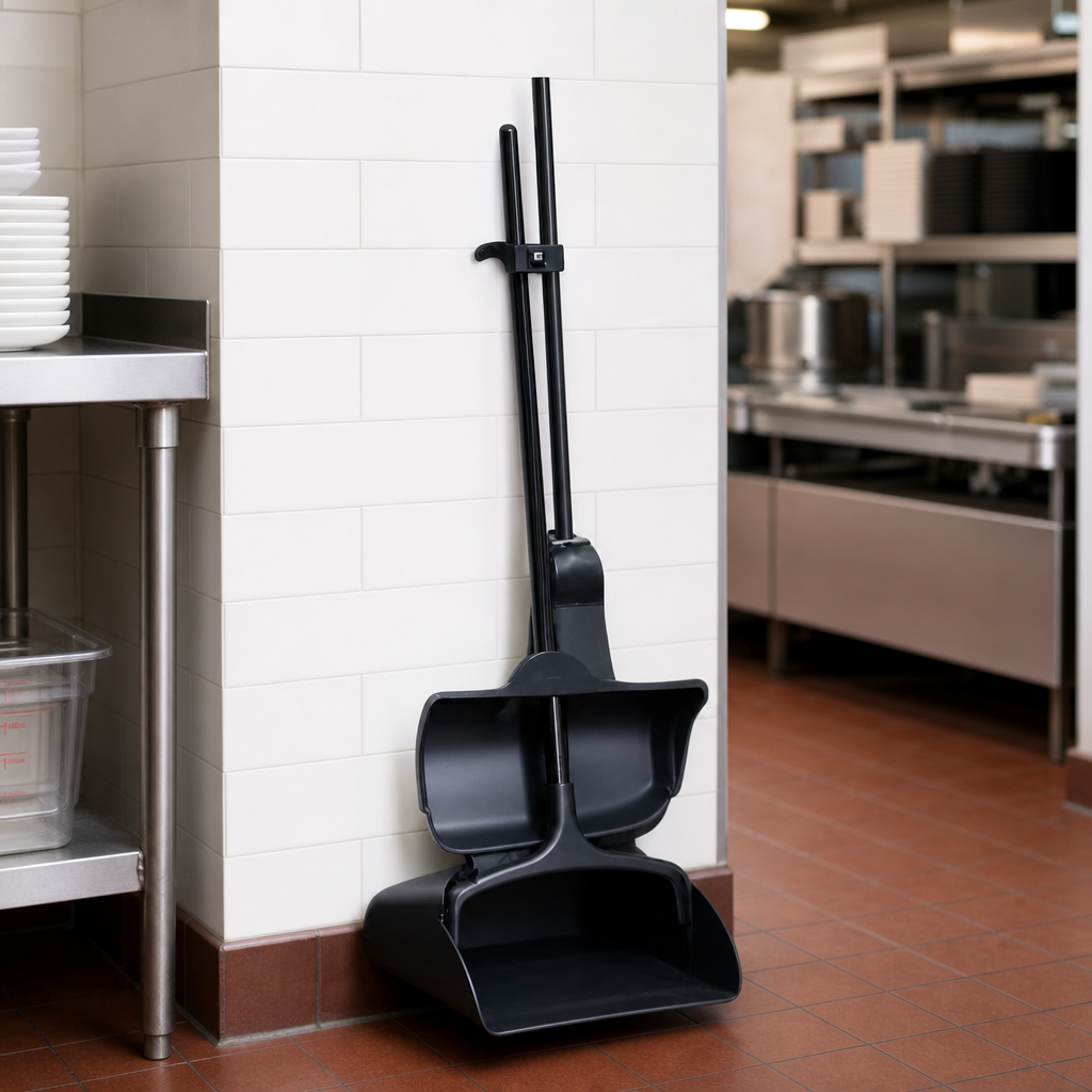 Upright Dust Pan Storage