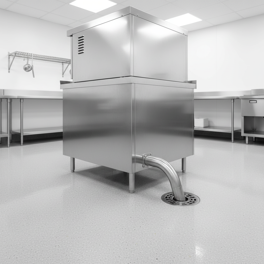 This image highlights the Crown CE-48 Electric Steam Generator's automatic blowdown system, ensuring a clean boiler and extended heating element life through efficient sediment removal.