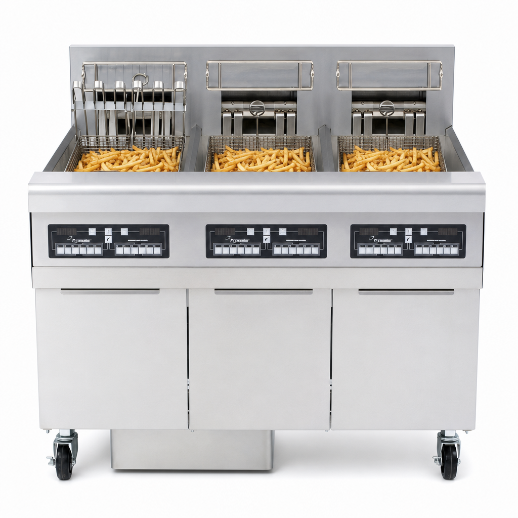 Three Full Frypots