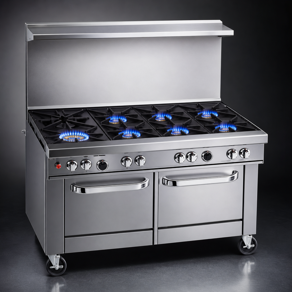 Seven Open Burners