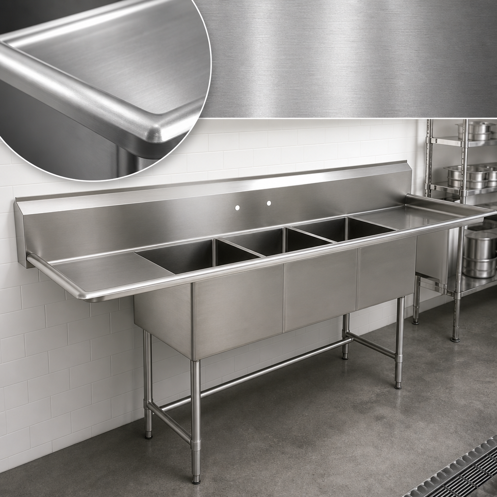 16-Gauge 304 Stainless Steel Construction