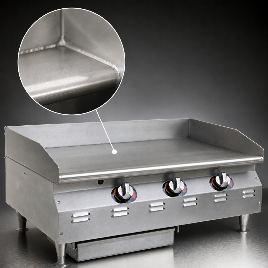 3/4-Inch Polished Steel Griddle Plate
