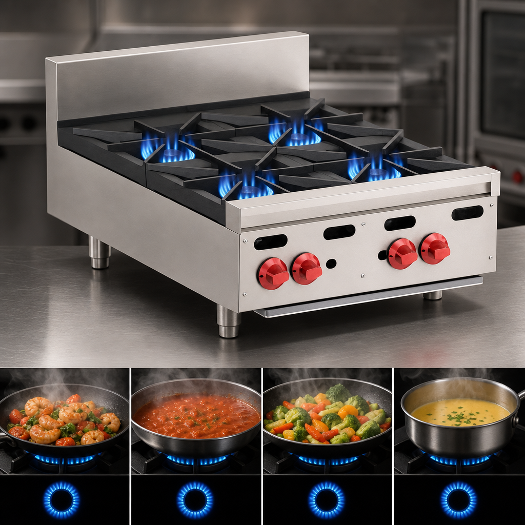 Four Open Burners