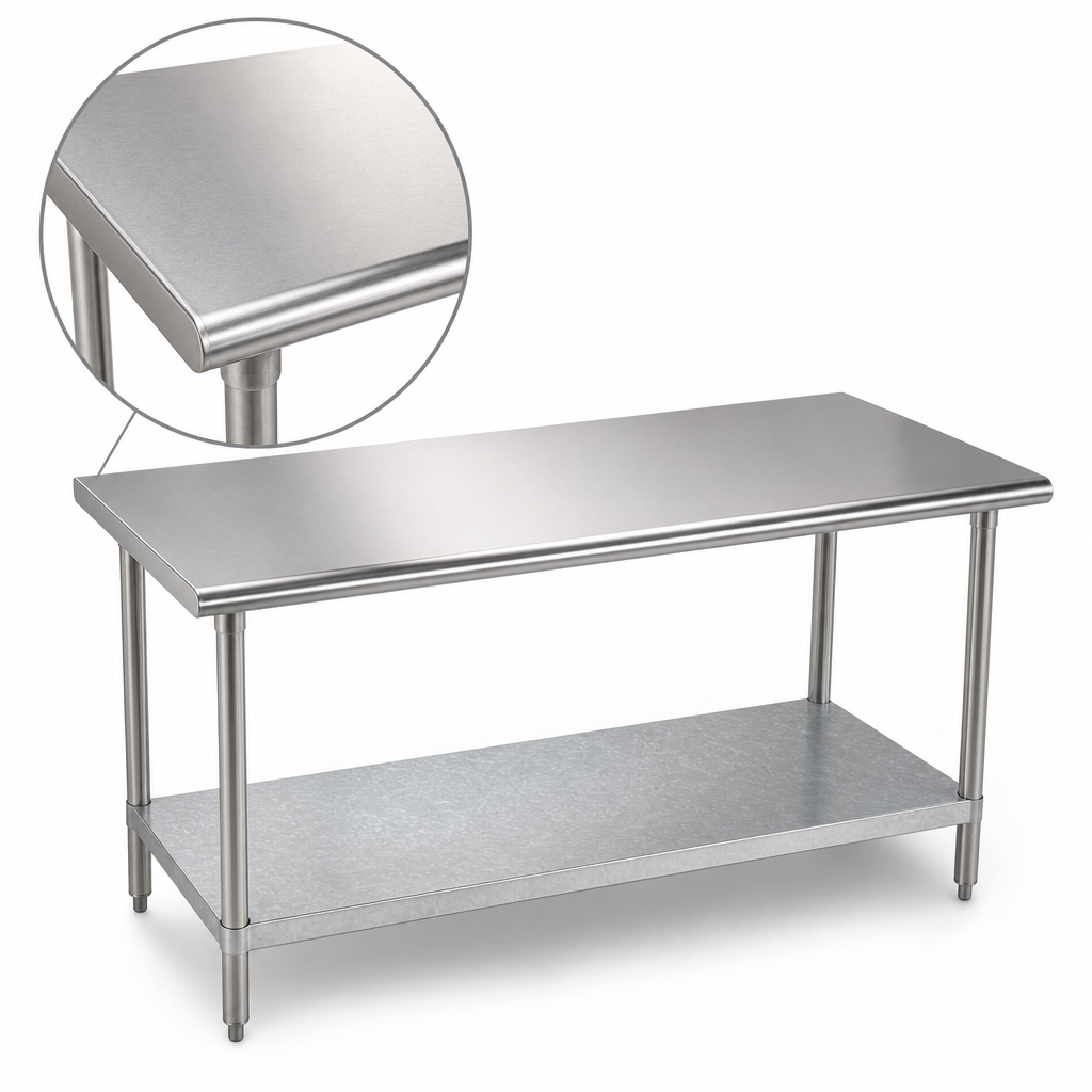 16-Gauge 304 Stainless Steel Top