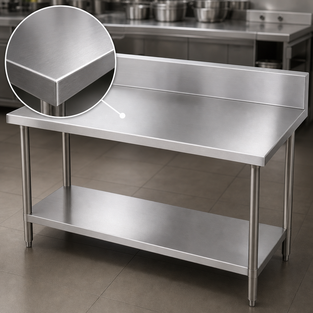 14-Gauge 304 Stainless Steel Top