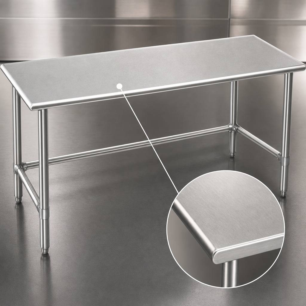 16-Gauge 304 Stainless Steel Top