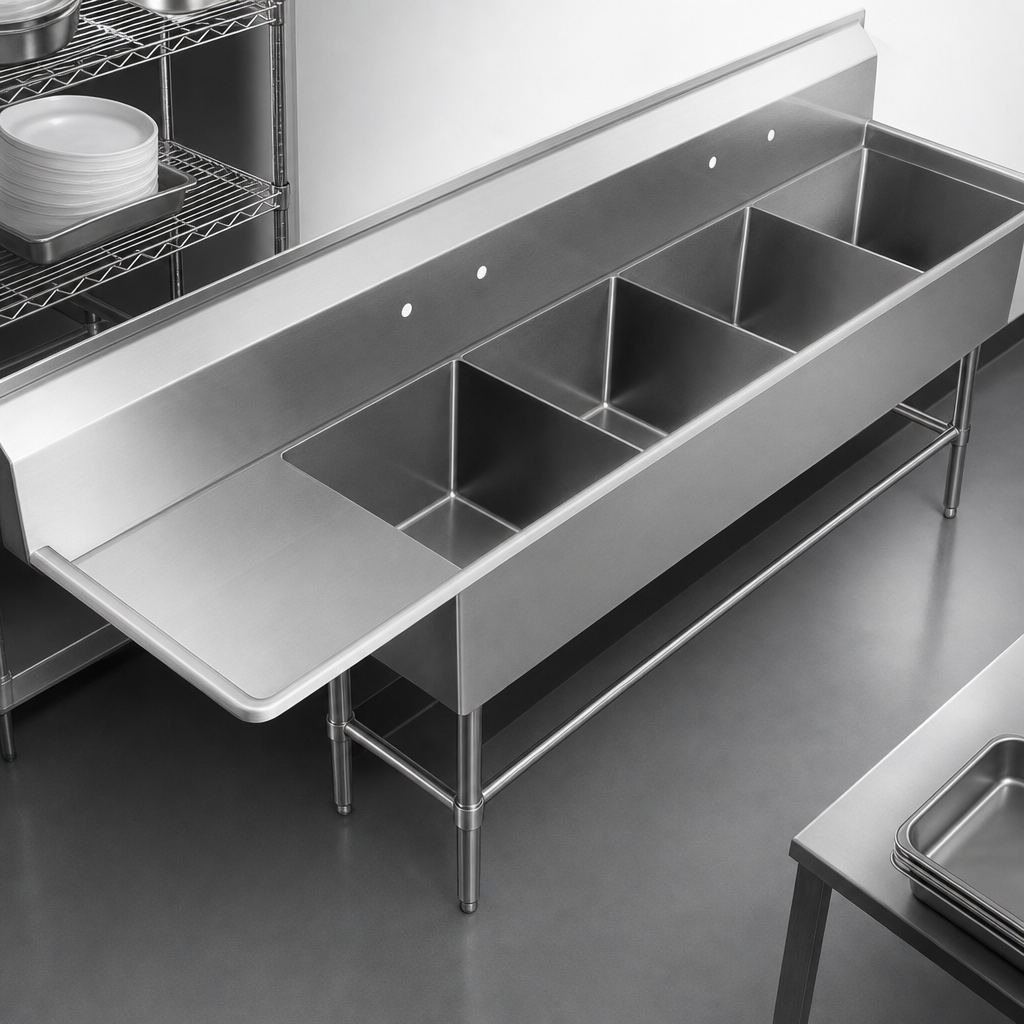 Four-Compartment Sink Layout