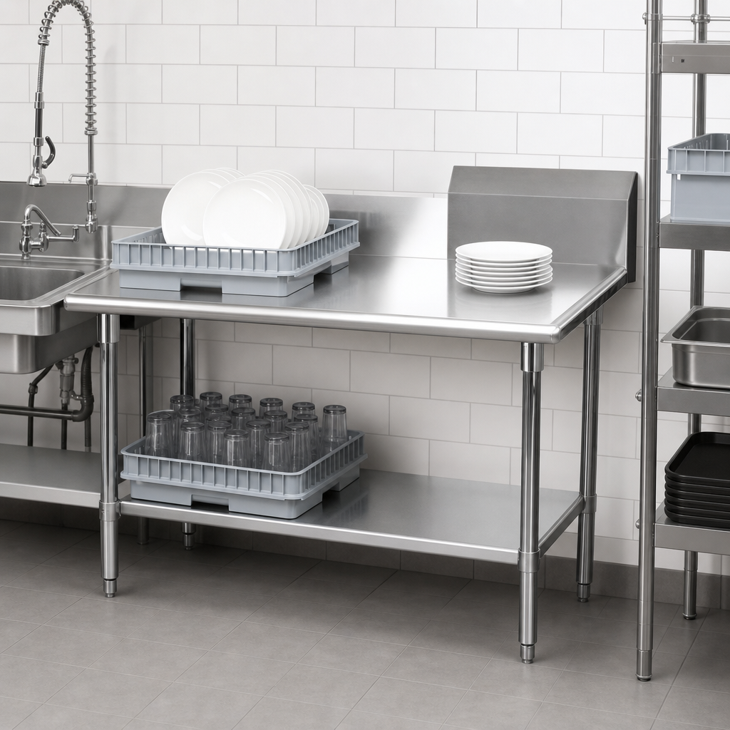 Straight Clean Dishtable Design
