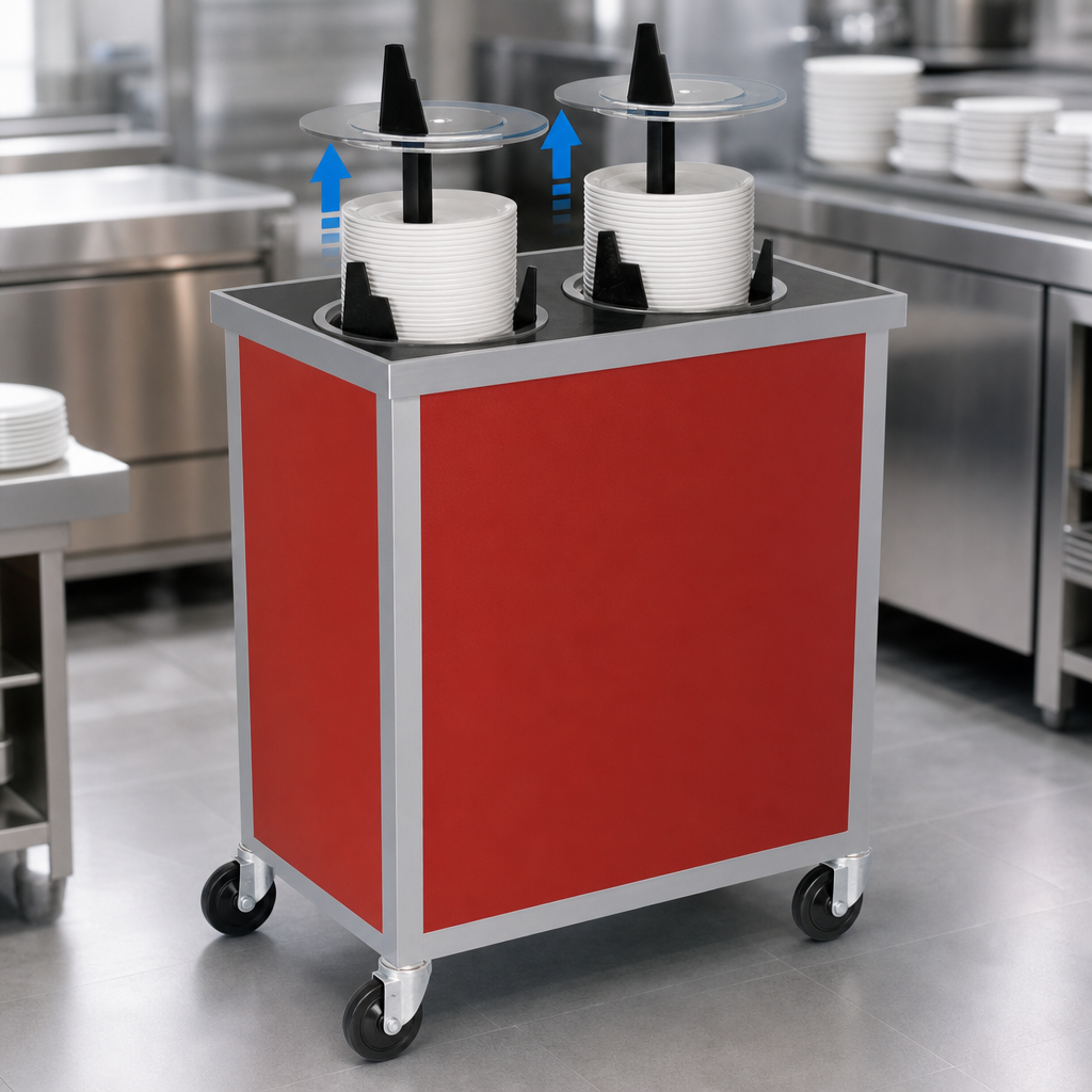 Two Self-Elevating Dispensing Tubes