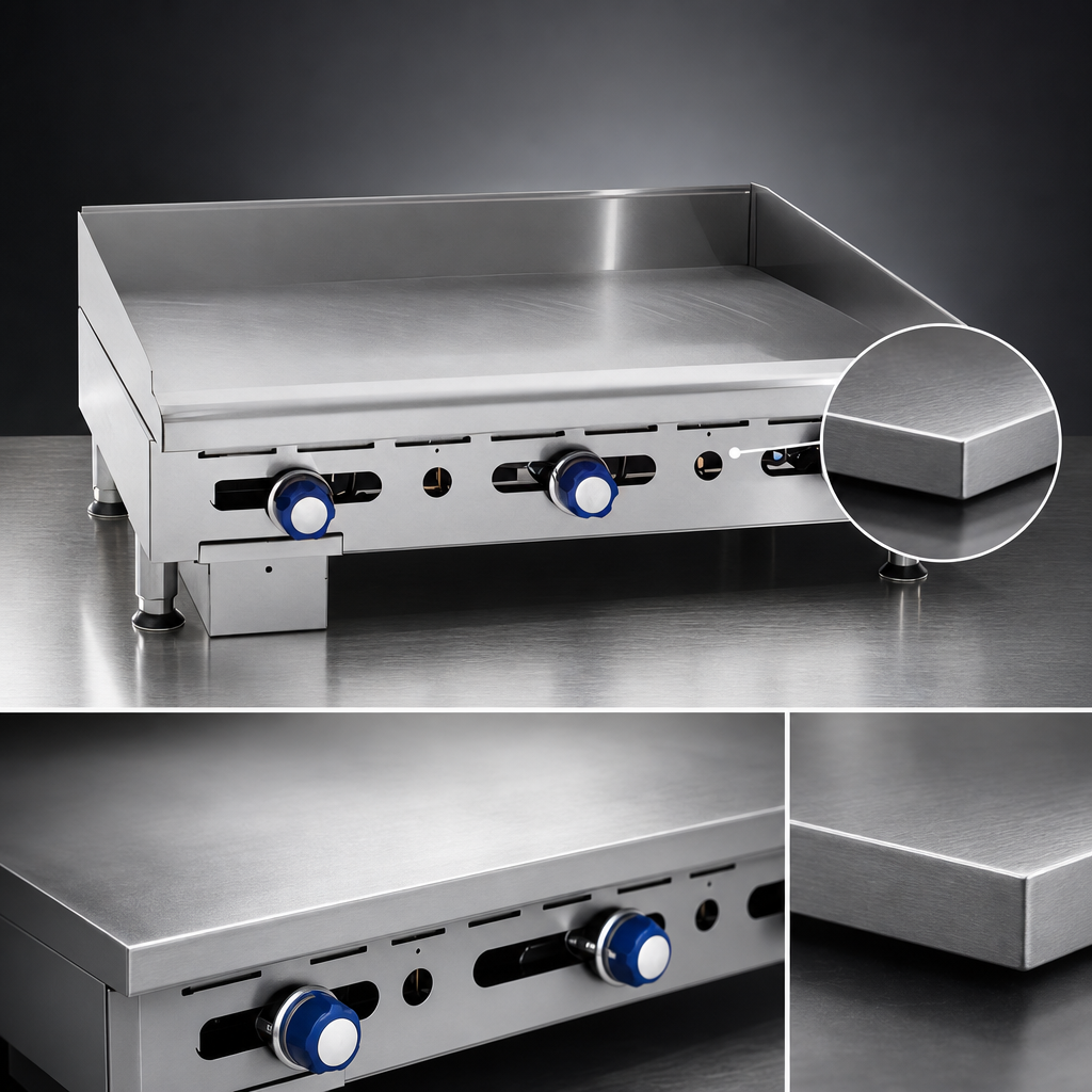 1-Inch Polished Steel Griddle Plate