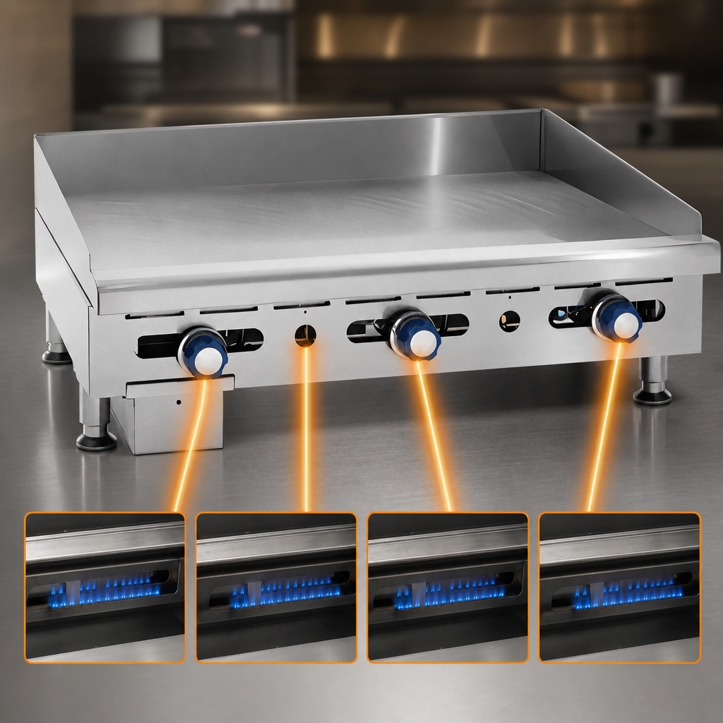 Four Manually Controlled Burners