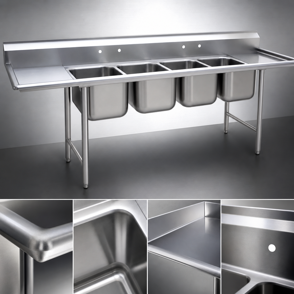 Heavy Gauge 304 Stainless Steel Construction