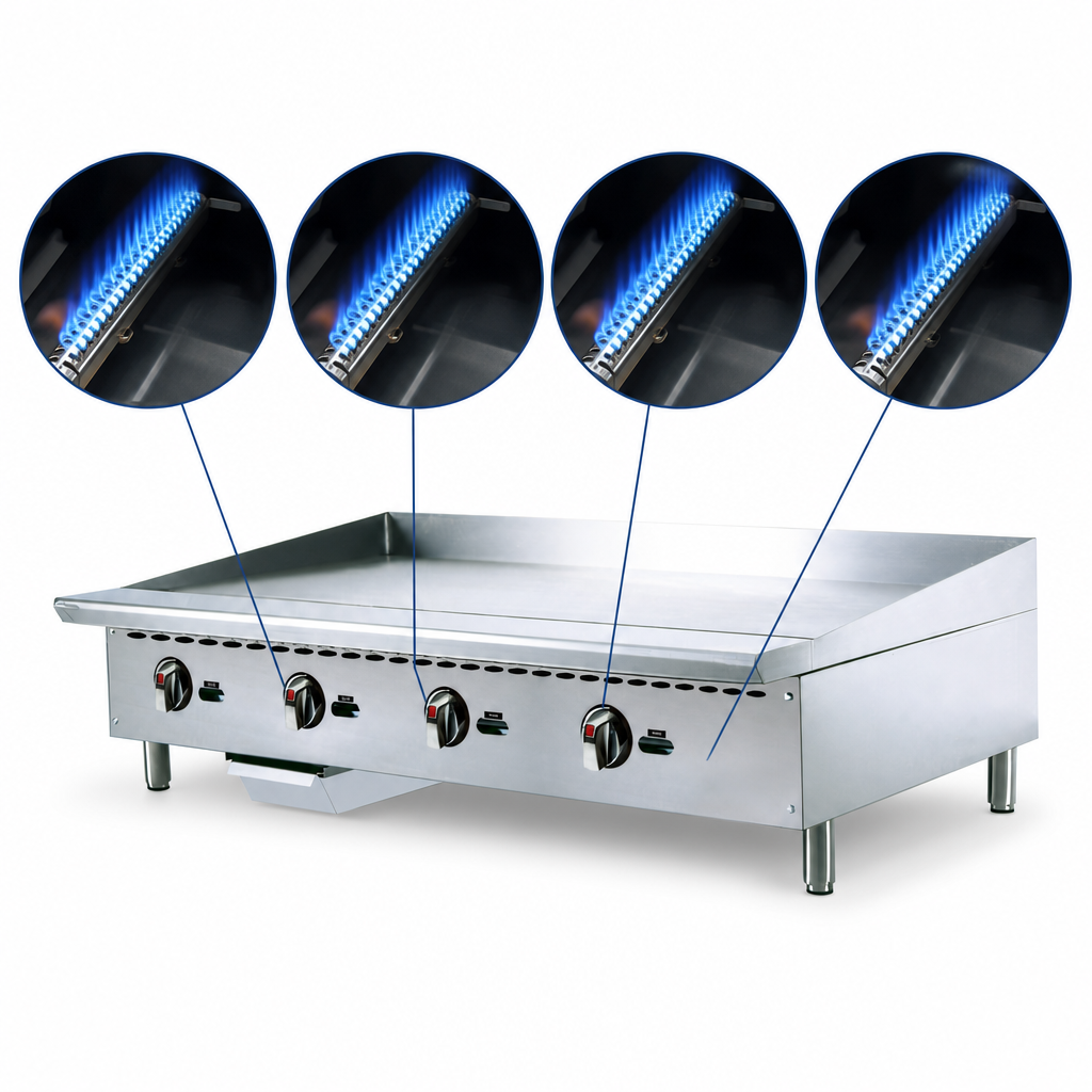 Four High-Output Burners