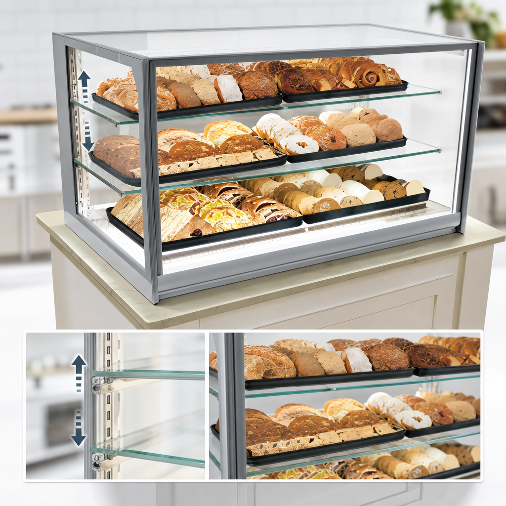 Two Adjustable Glass Shelves