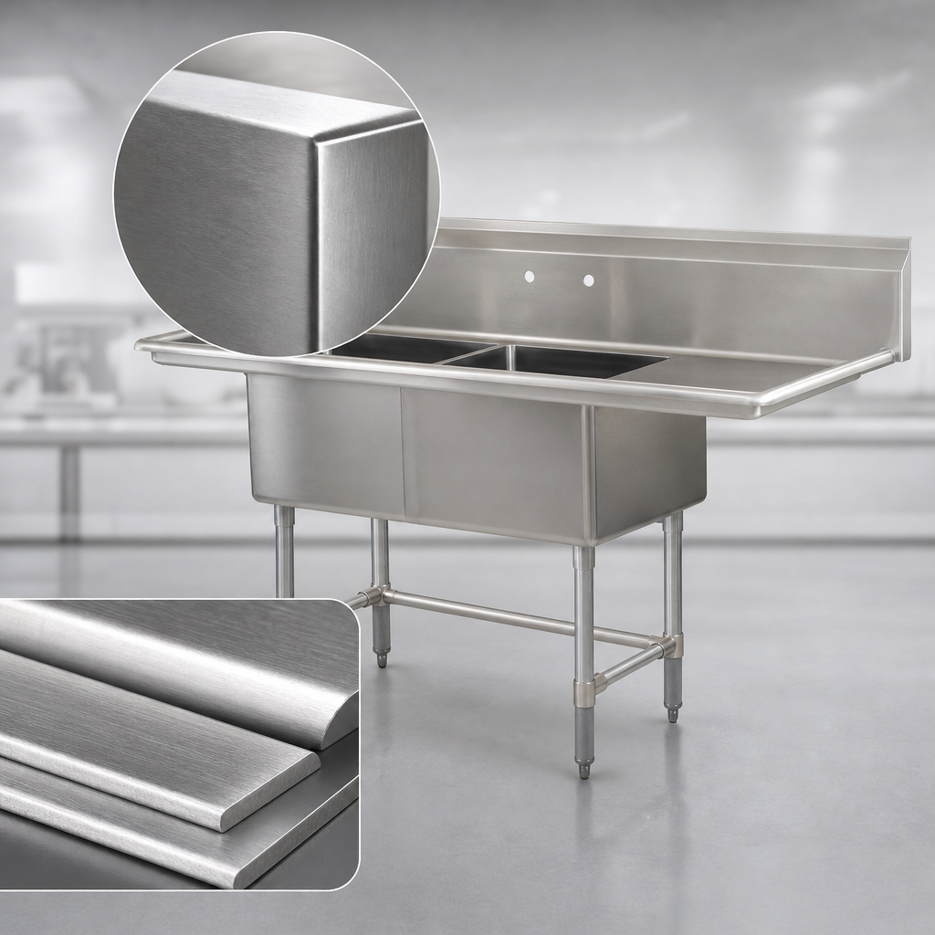 16-Gauge 304 Stainless Steel Construction