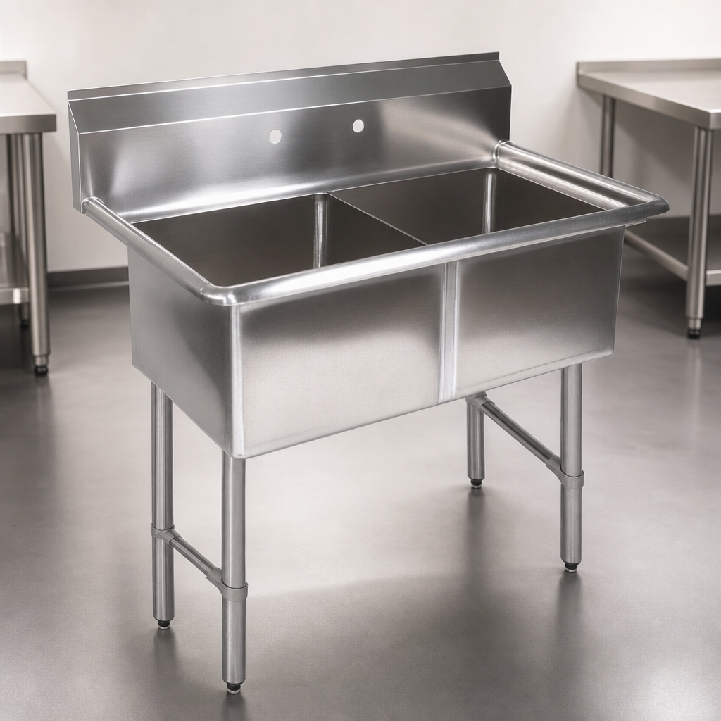 Two-Compartment, No-Drainboard Design