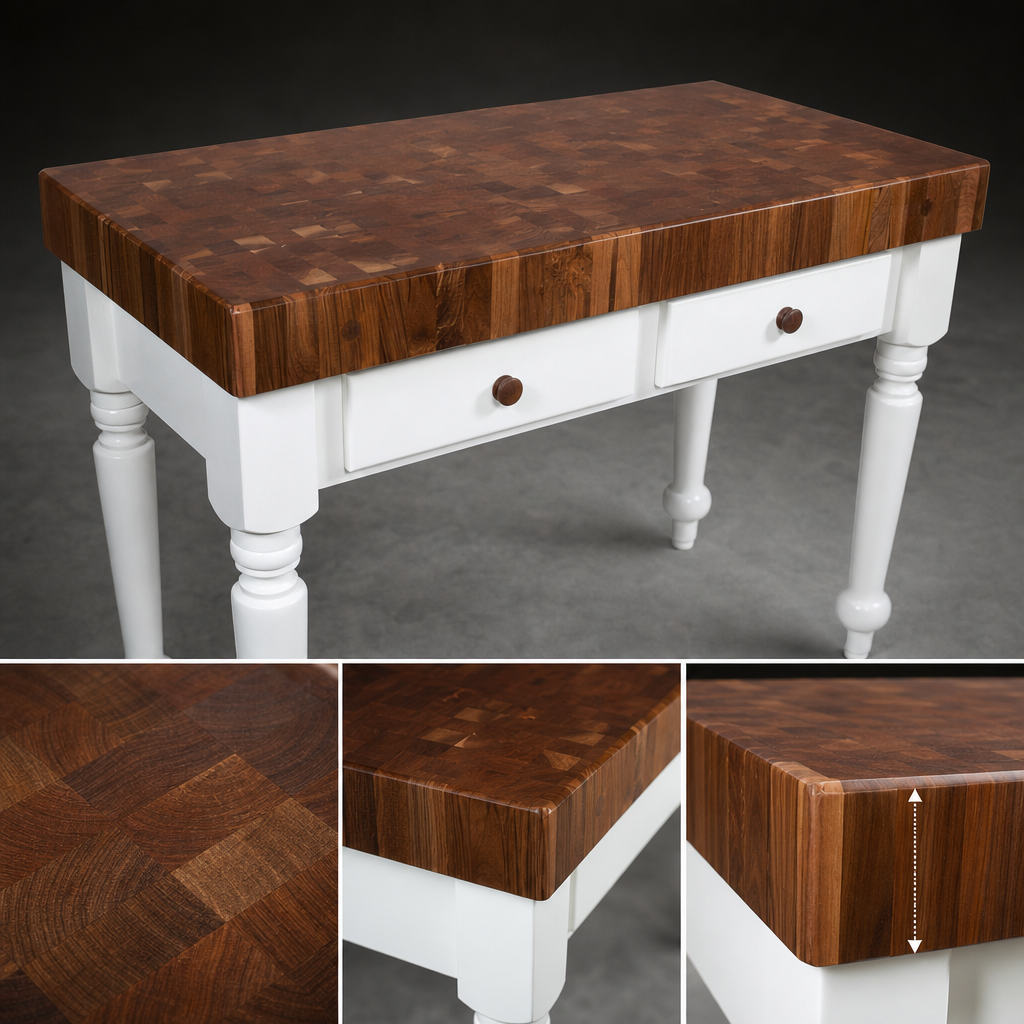 End-Grain Walnut Top