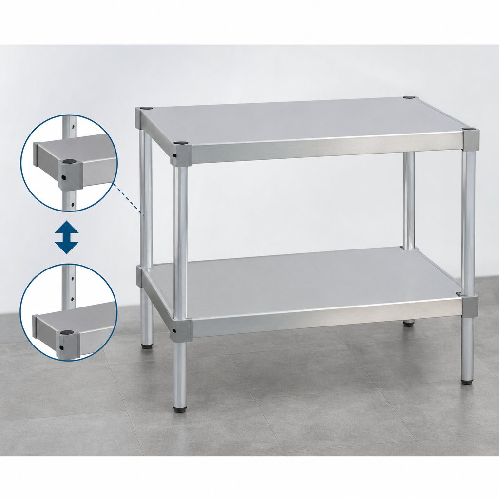 Two Adjustable Solid Shelves