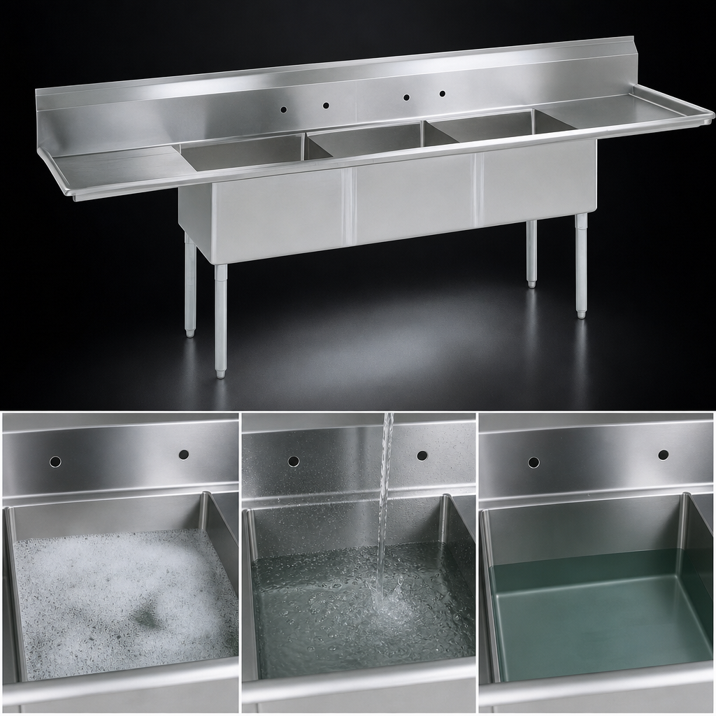 Three-Compartment Sink