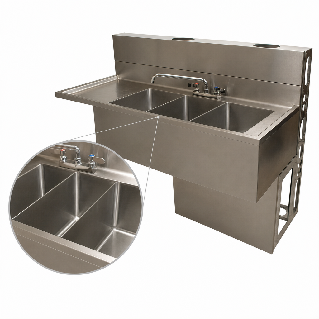 Three Integrally Welded Compartments