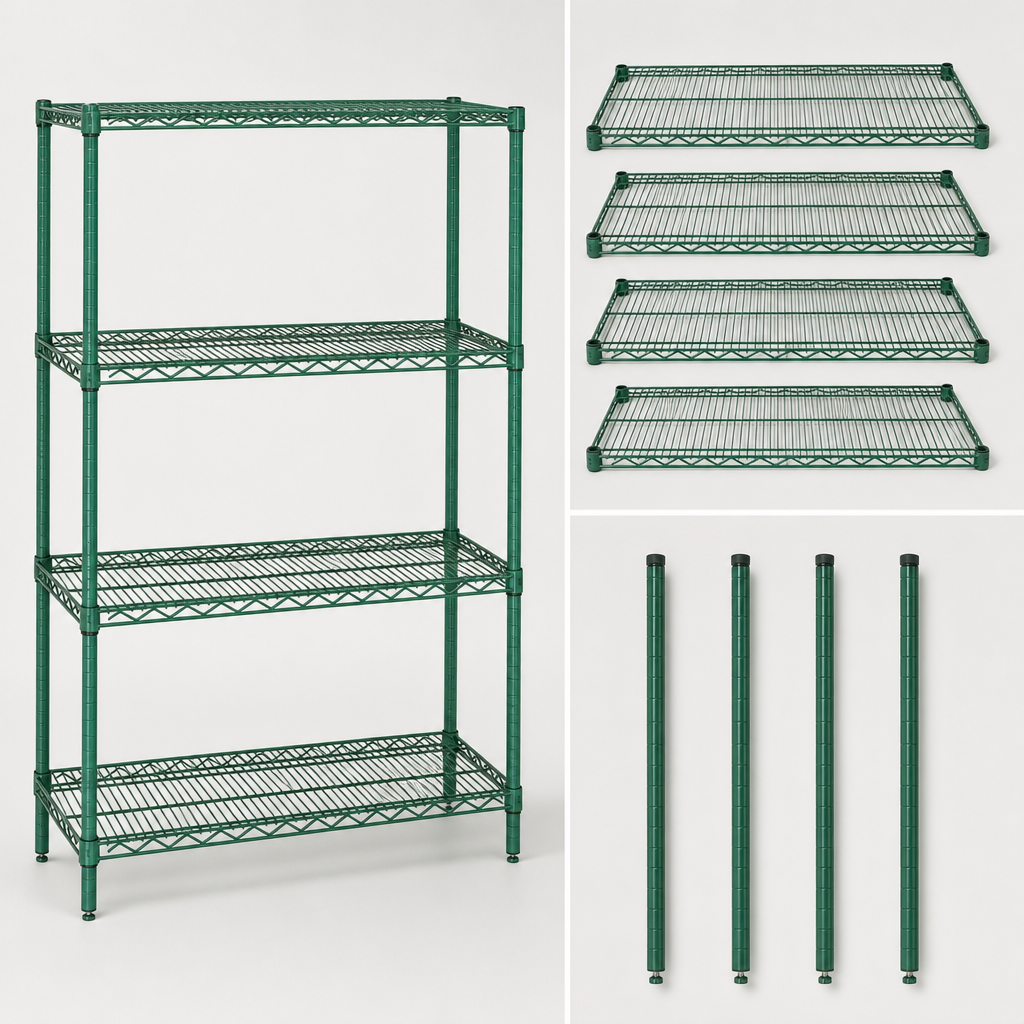 Starter Kit Includes 4 Shelves and 4 Posts