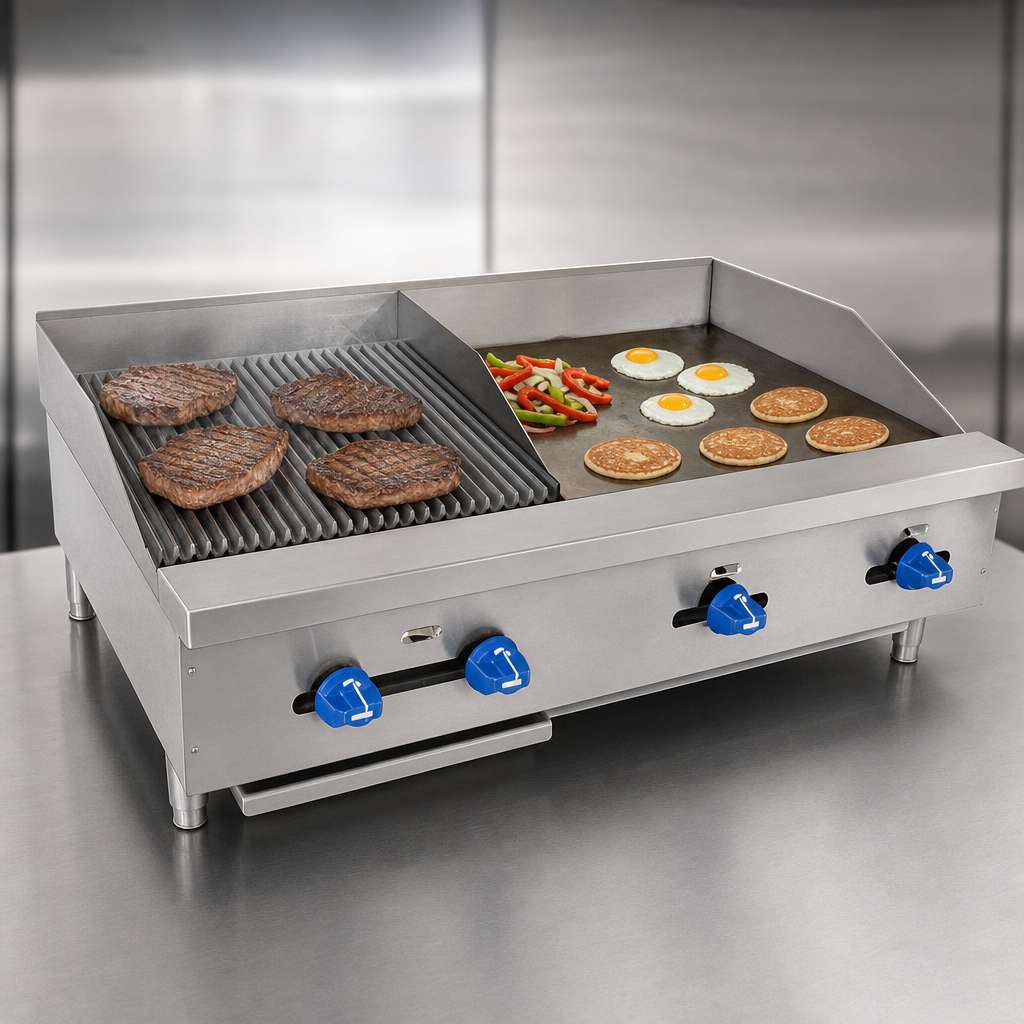 Dual-Surface Cooking Layout