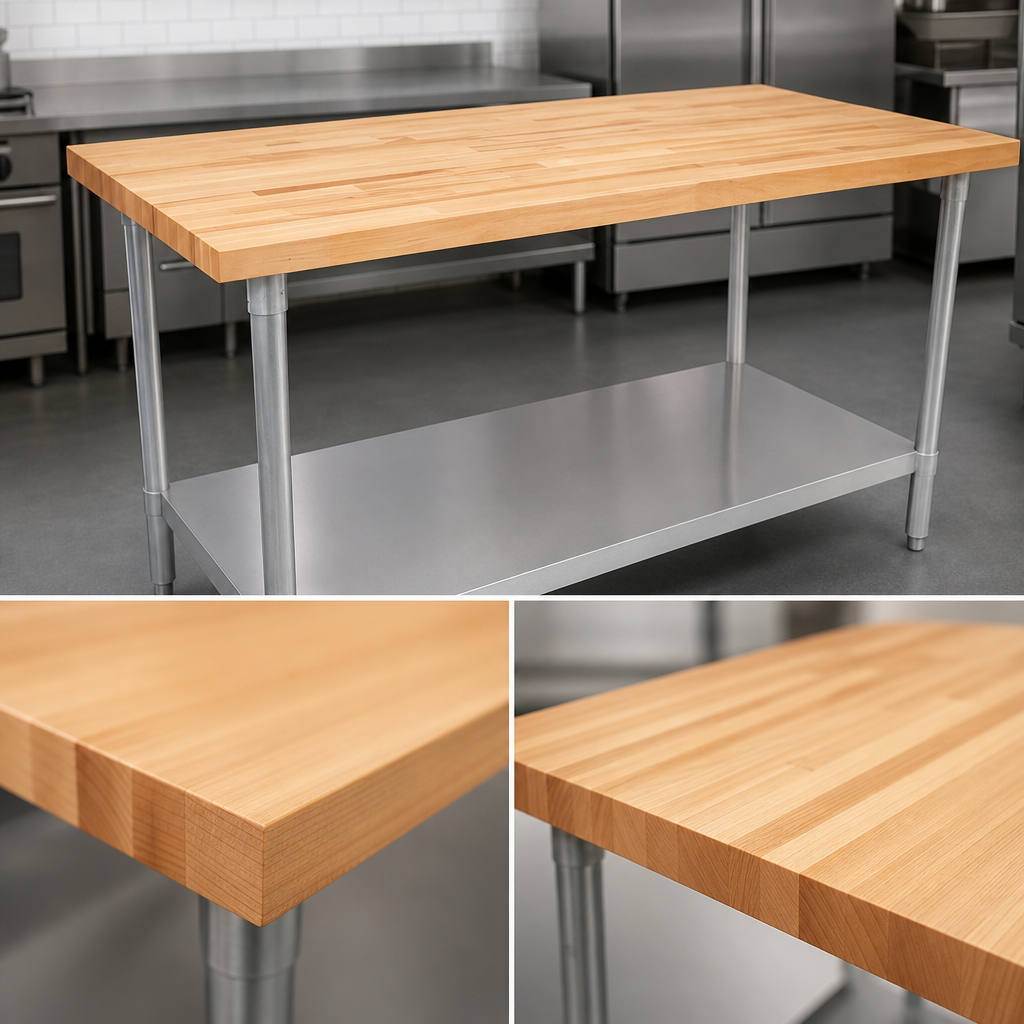 Edge-Grain Wood Top