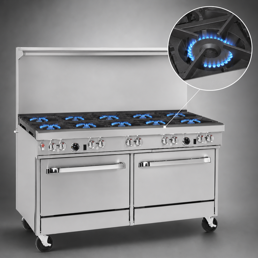 10 Non-Clog Open Burners