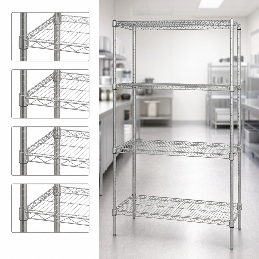 4 Wire Shelves Included